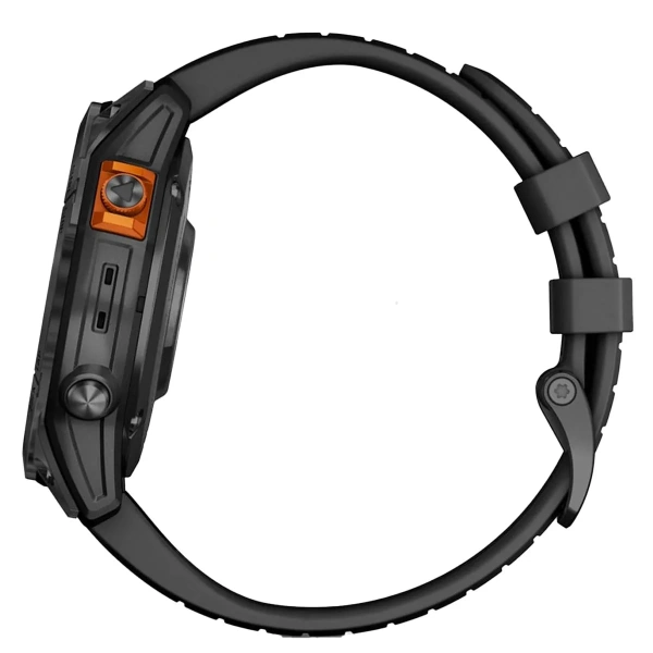 Часы Garmin Fenix 7 PRO Solar серый с черным ремешком